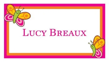 PLAYFUL BUTTERFLIES PERSONALIZED GIFT OR CALLING CARDS