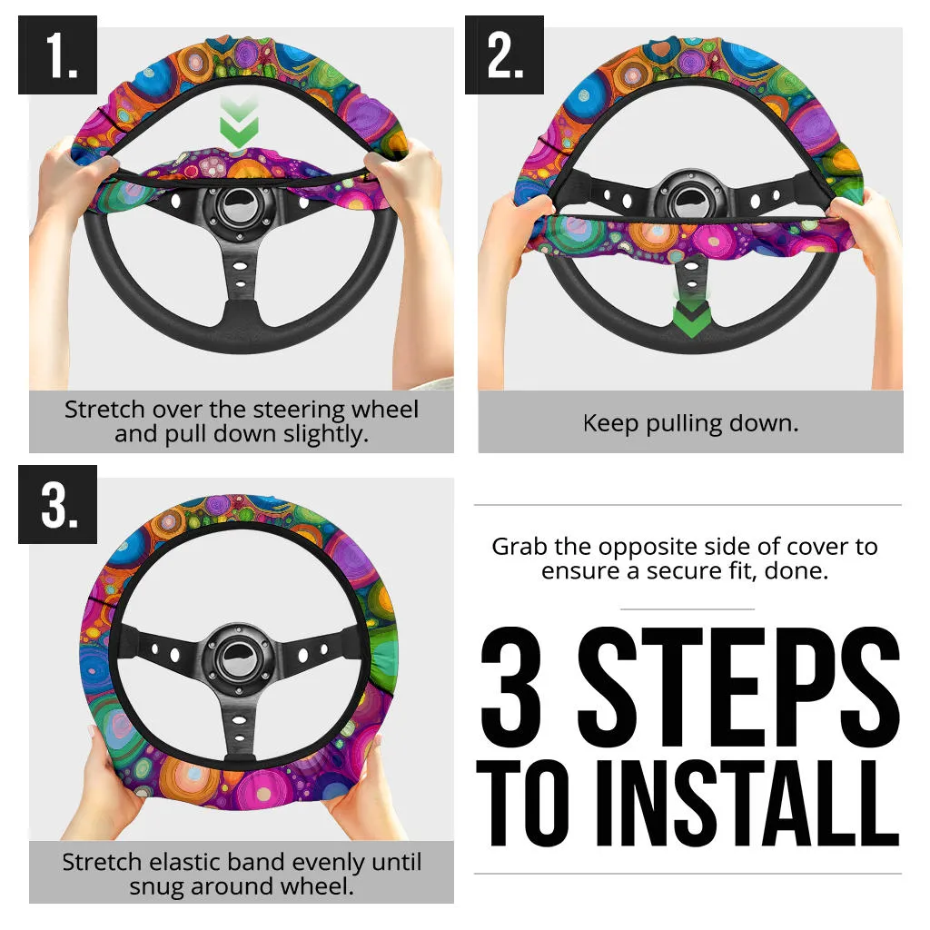 Playful Dots Steering Wheel Cover