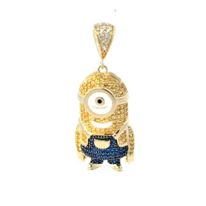 Playful Minion Pendant 14k