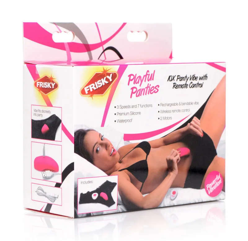 Playful Panties 10x Panty Vibe With Remote Control - Pink