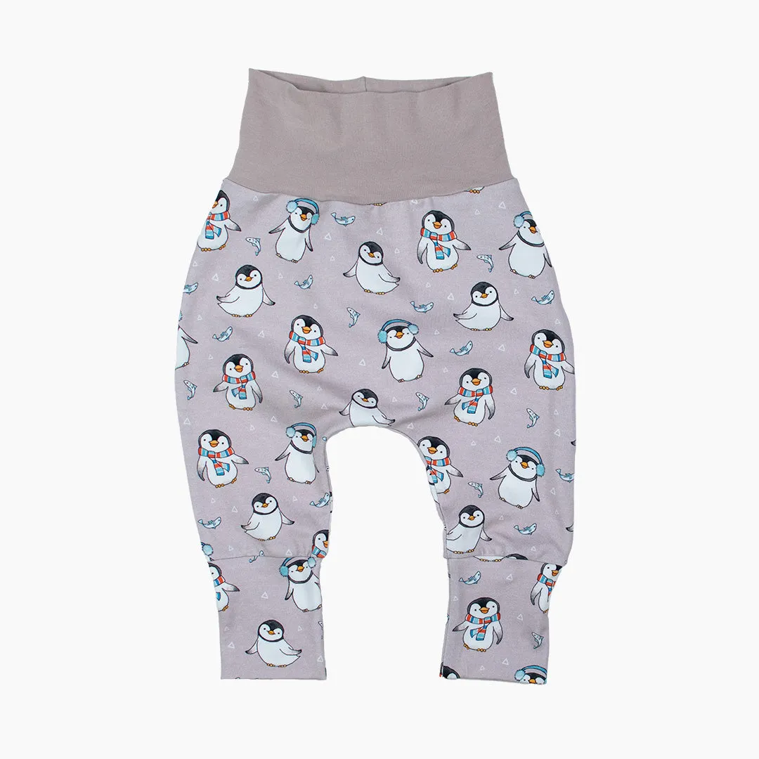 Playful Penguins Grow-With-Me Harem Pants