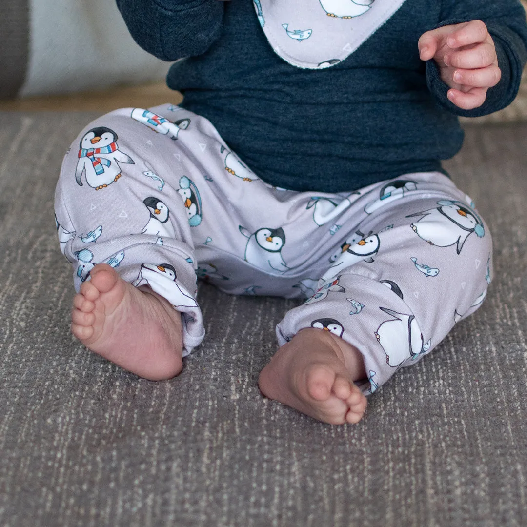 Playful Penguins Grow-With-Me Harem Pants