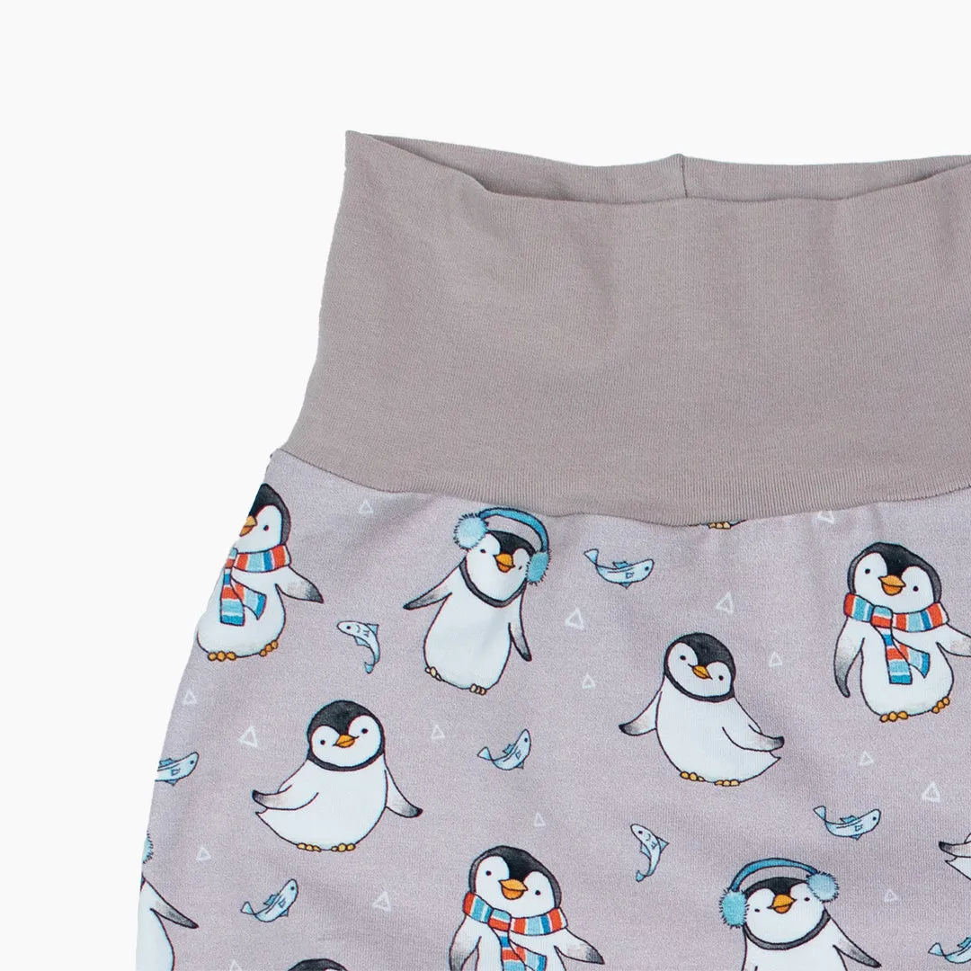 Playful Penguins Grow-With-Me Harem Pants