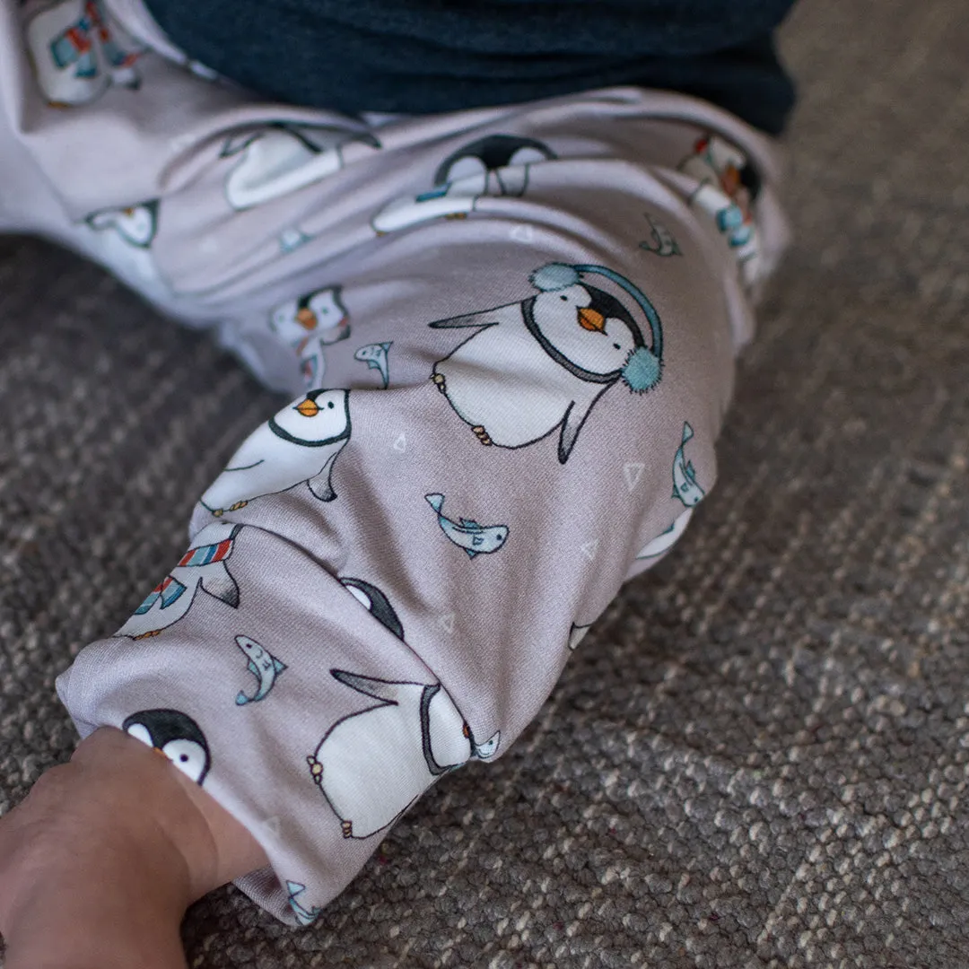 Playful Penguins Grow-With-Me Harem Pants