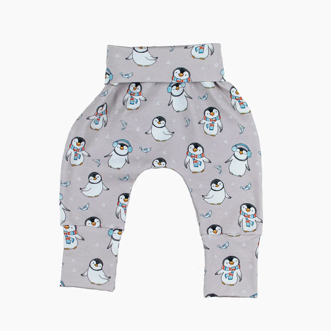 Playful Penguins Grow-With-Me Harem Pants