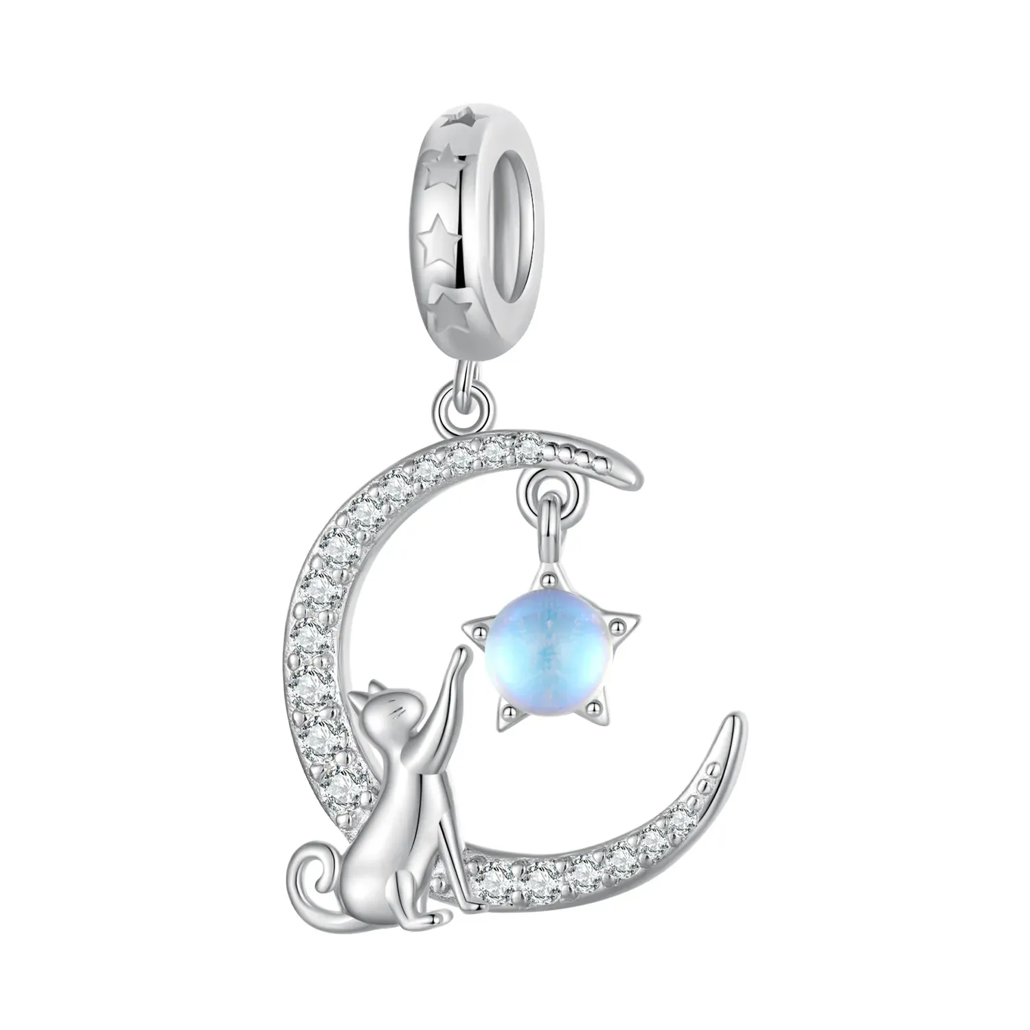 Playful Pet Kissing Cat Charm