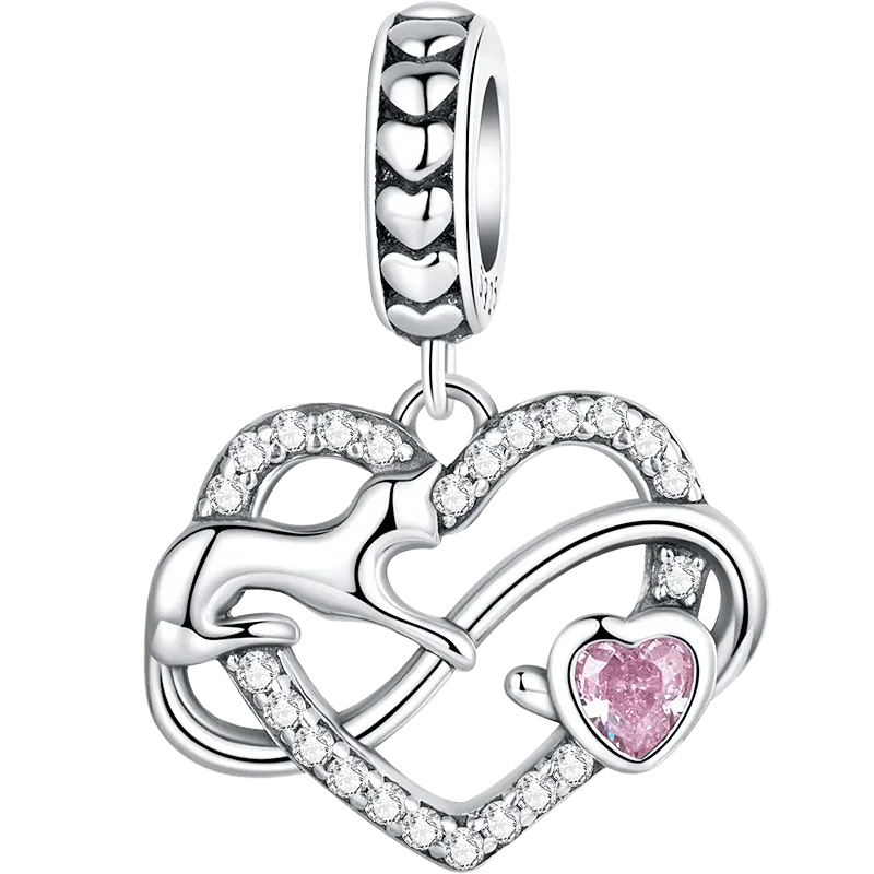 Playful Pet Kissing Cat Charm