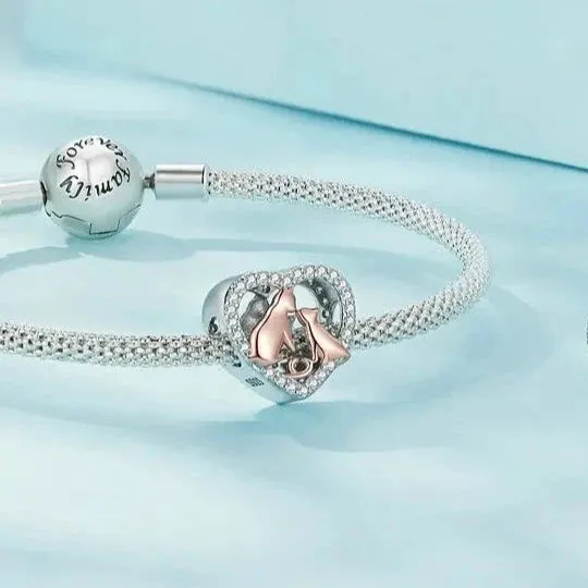 Playful Pet Kissing Cat Charm