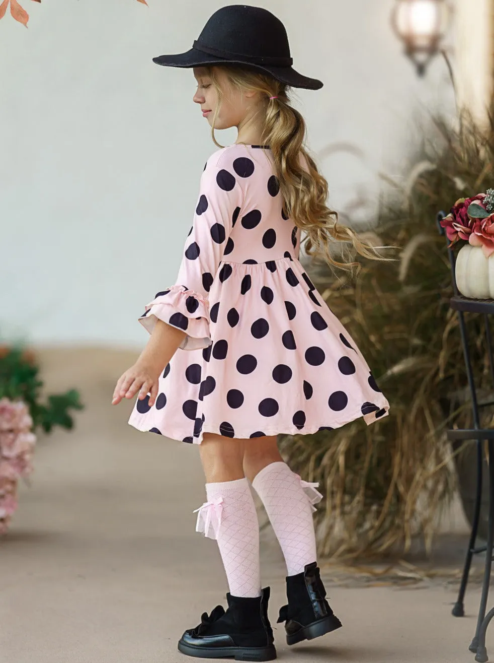 Playful Polka Dots Ruffled Dress