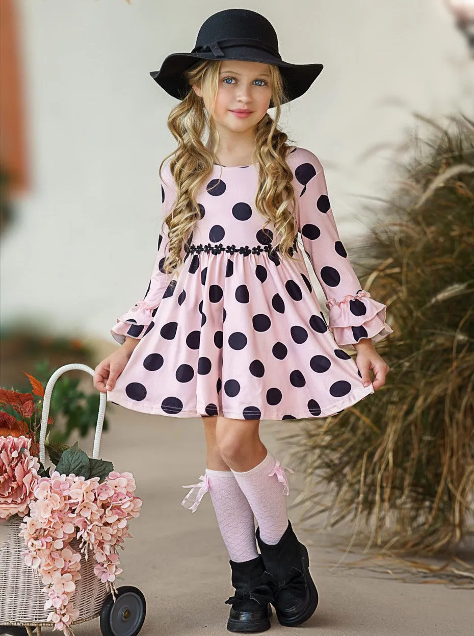 Playful Polka Dots Ruffled Dress