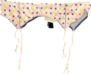playful promises Pink Rowswell Polka Dot Suspender UK 26