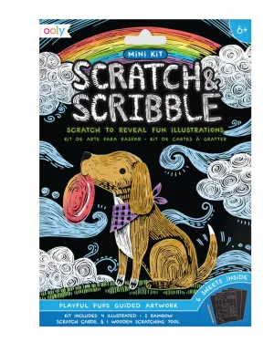 Playful Pups Scratch and Scribble Mini Art Kit