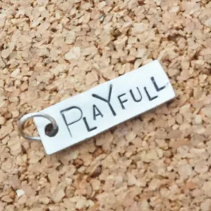 Playful - Stamped Tag Pendant