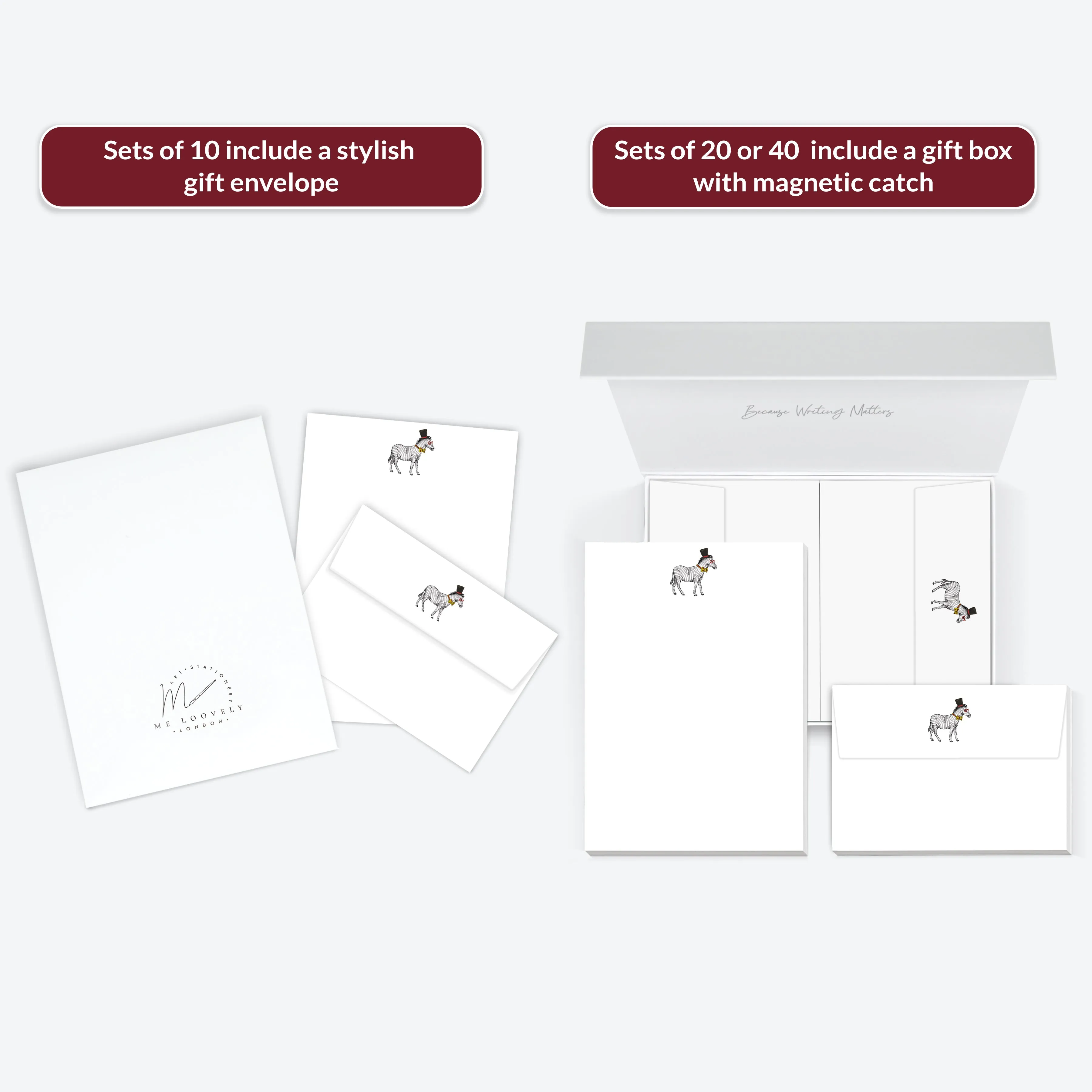Playful Zebra Letter Writing Set