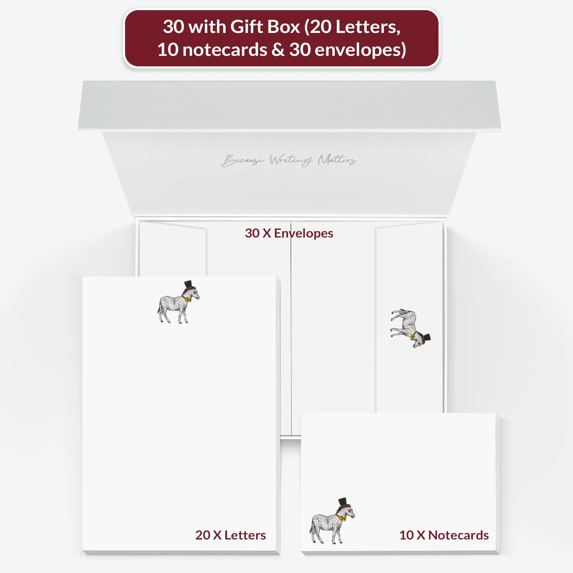 Playful Zebra Letter Writing Set