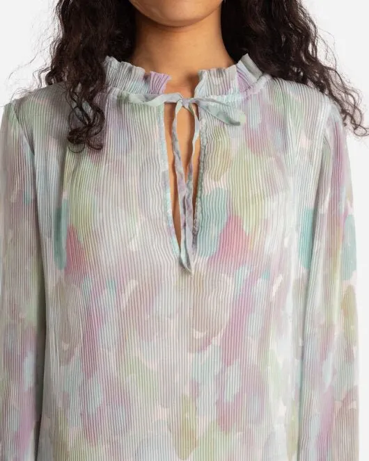 Pleated Georgette - Bright White