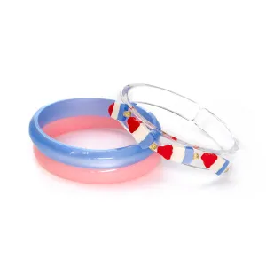 Popsicle Red Blue Bangles (Set of 3)
