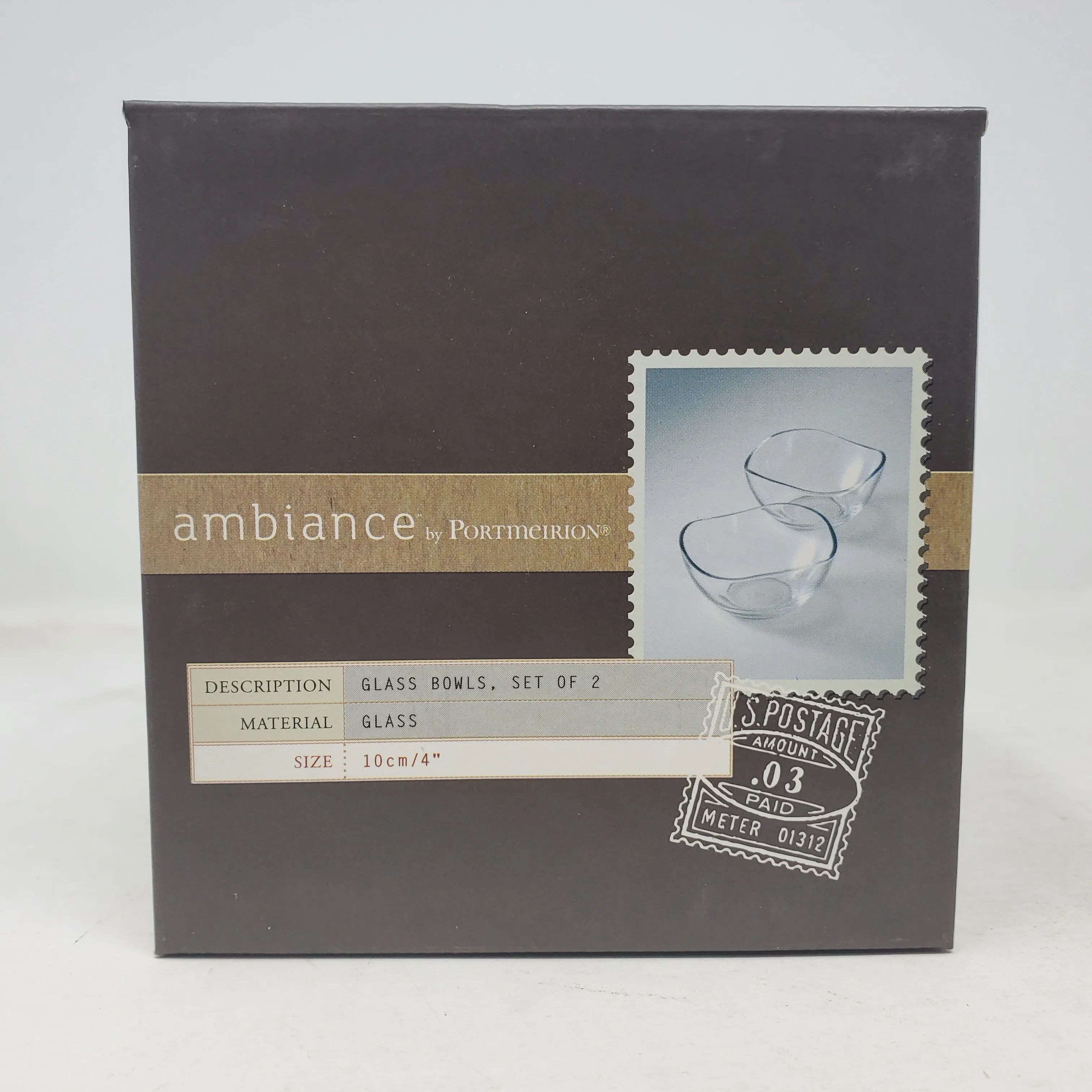 Portmeirion Ambiance Glass Bowl, Set of 2, 4"Each B3C2