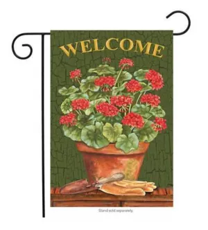 Potted Geraniums Garden Flag