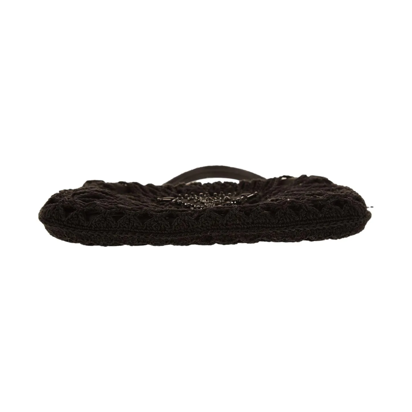 Prada Black Mini Crochet Tassel Bag