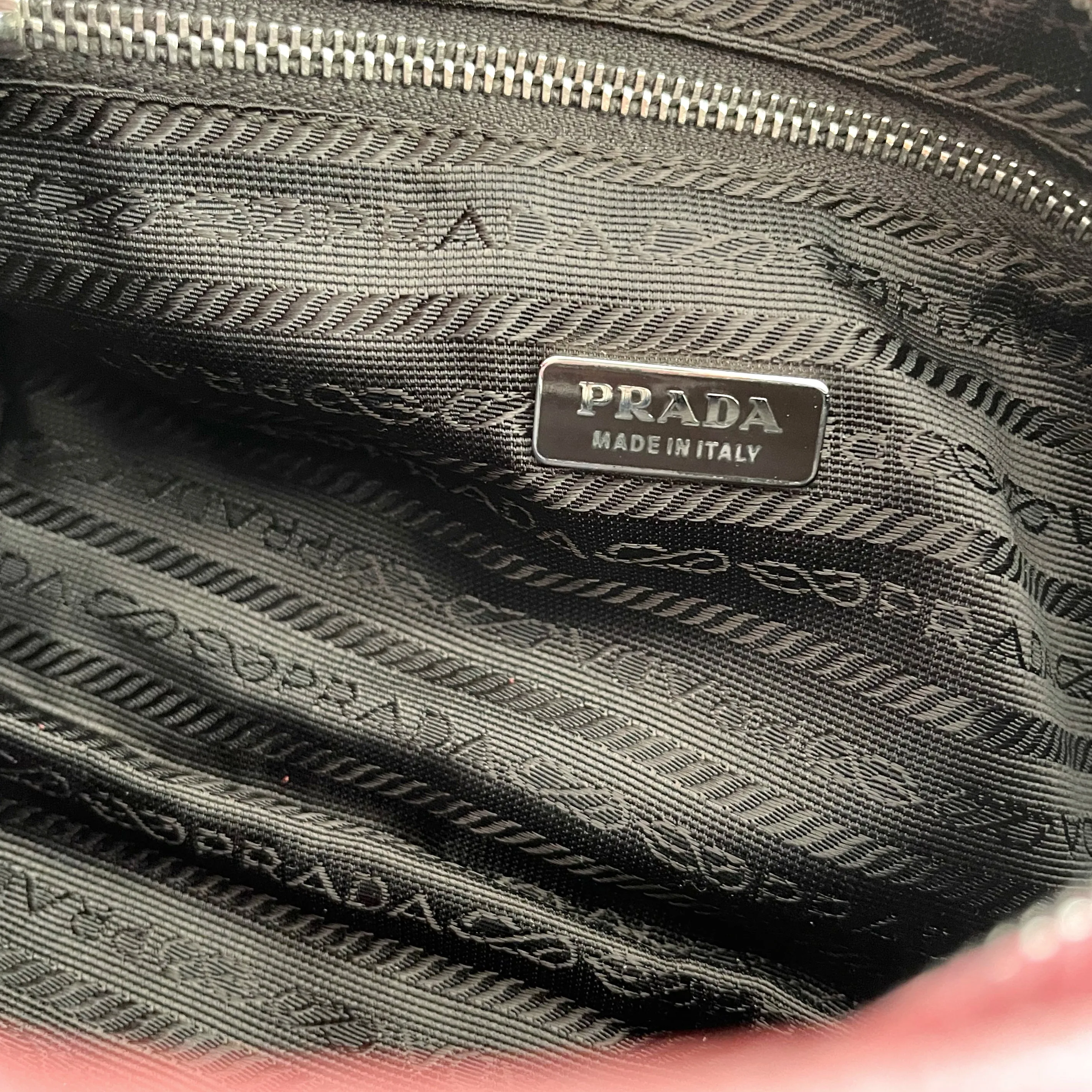 Prada Burgundy Mini Top Handle