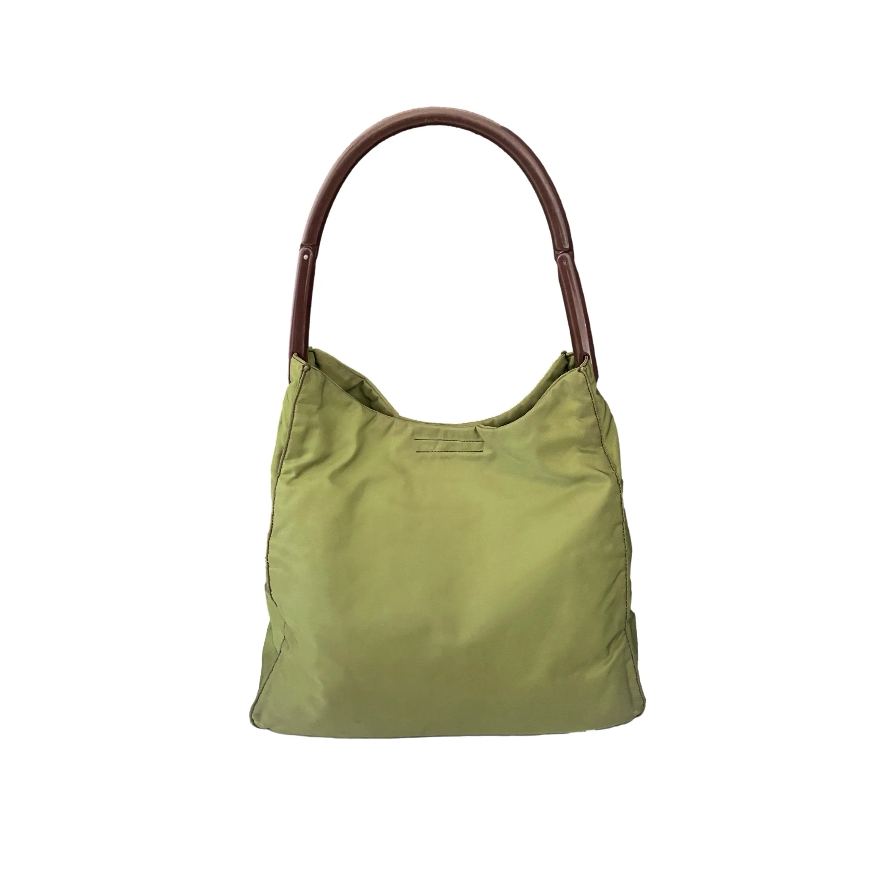 Prada Green Nylon Shoulder Bag
