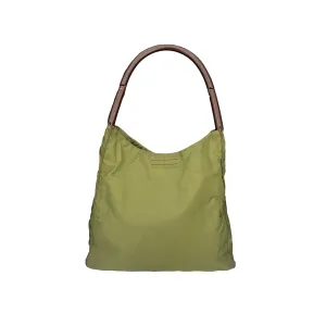 Prada Green Nylon Shoulder Bag