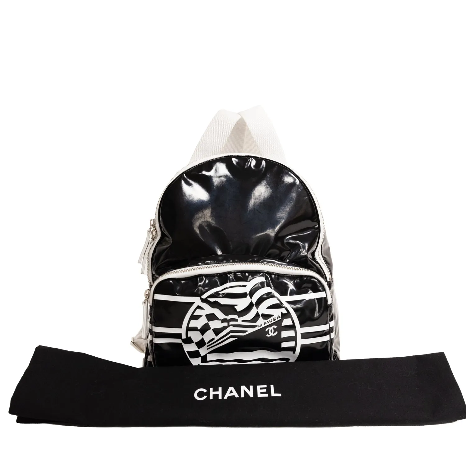Pre-Owned Chanel Vinyl La Pausa Bay Backpack