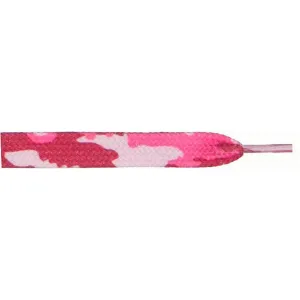 Printed Flat 9/16" - Pink Camouflage (12 Pair Pack) Shoelaces