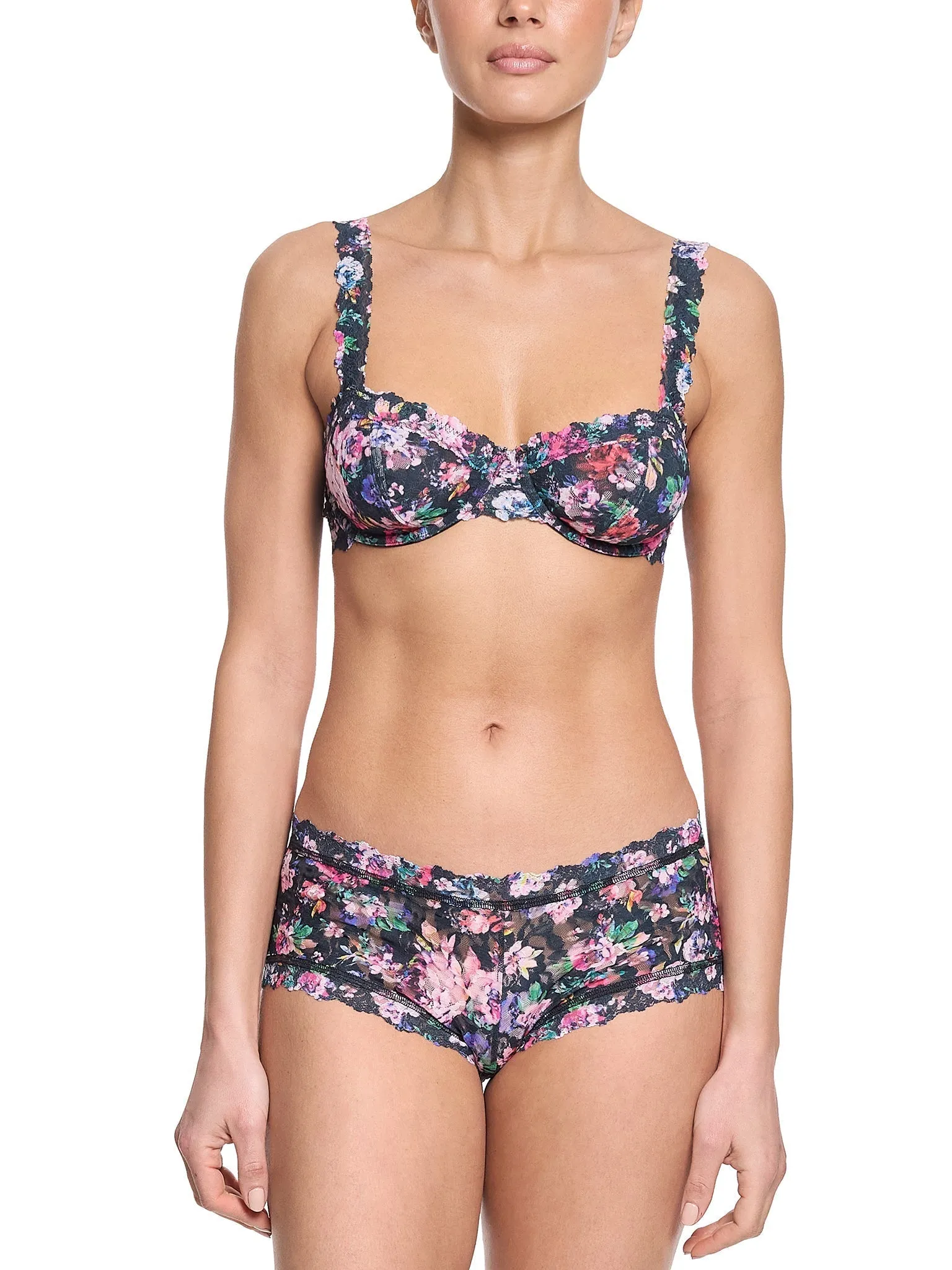 Printed Signature Lace® Boyshort Dark Peonies Sale