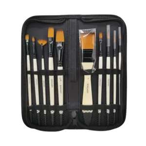 Pro Art Brush Set with Holder 10pc