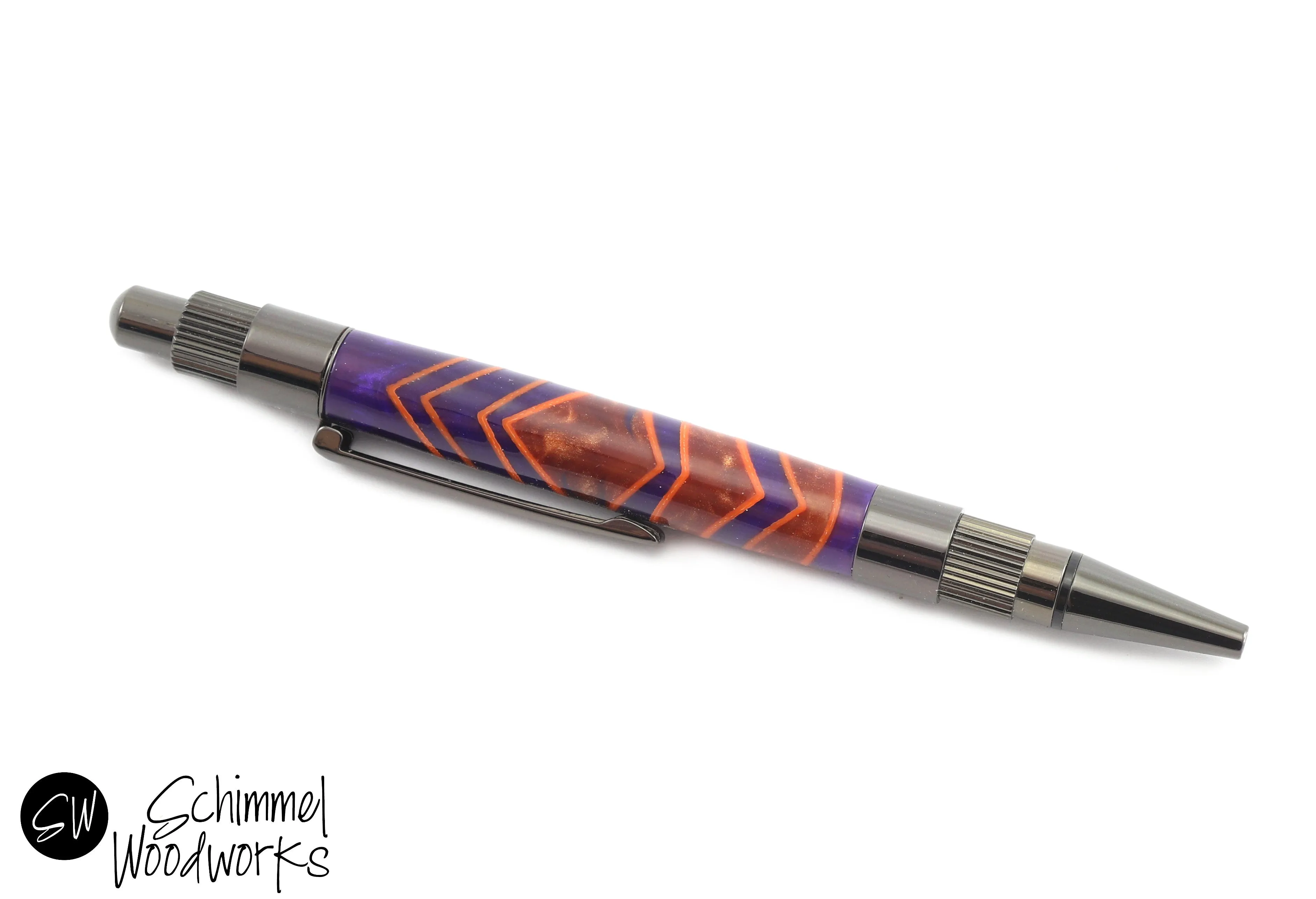 Purple and Orange Click Pen