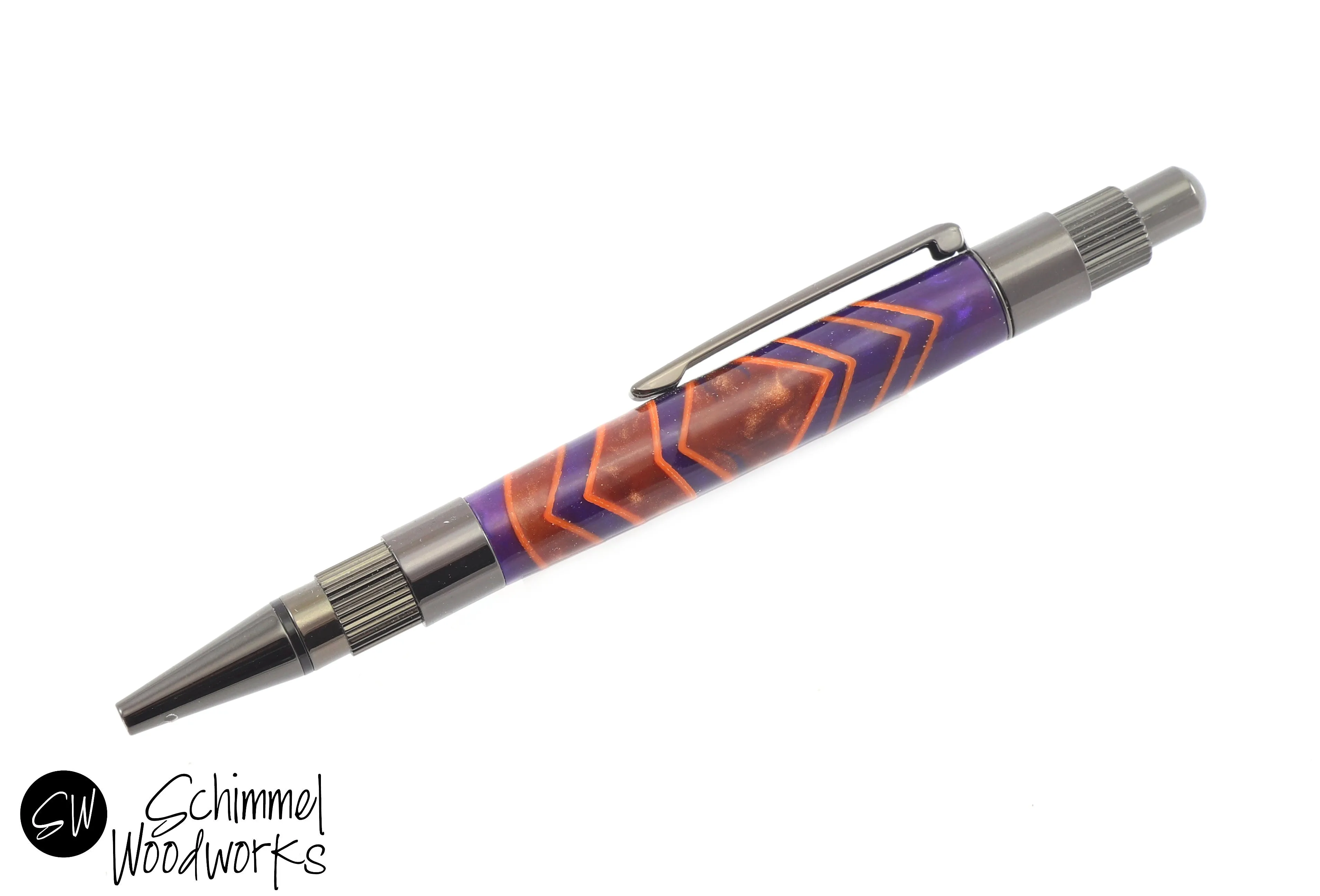 Purple and Orange Click Pen
