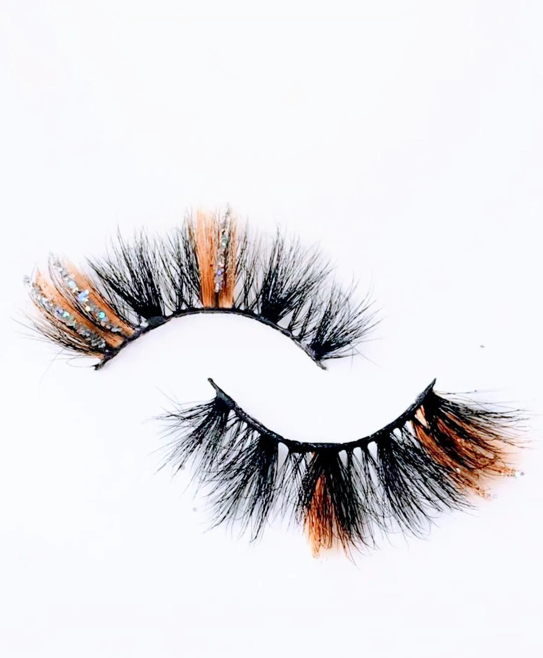 "Autumn Glam" 20mm Glitter Fluffy False Eyelash