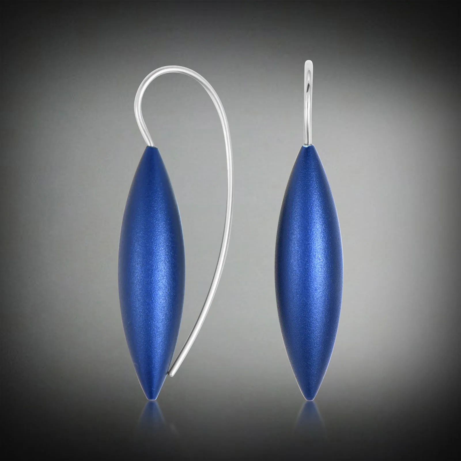 "Colorful aluminum" collection hanging unique shape earrings big size