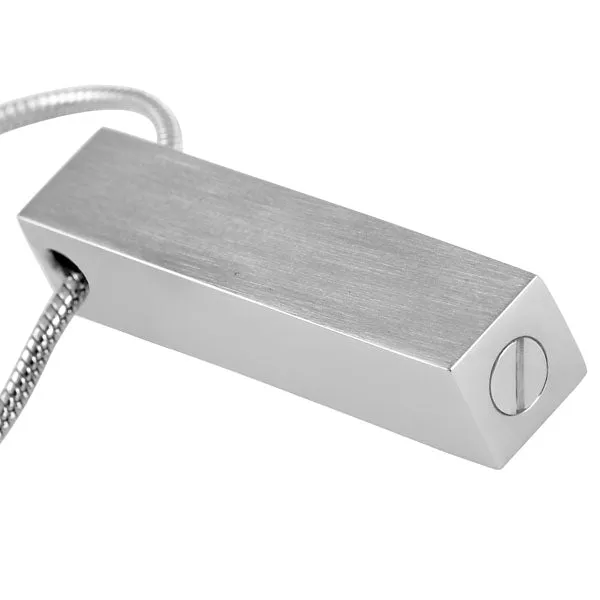 Rainbow Bar Cremation Urn Necklace