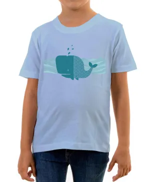 Reality Glitch Artistic Whale Kids T-Shirt