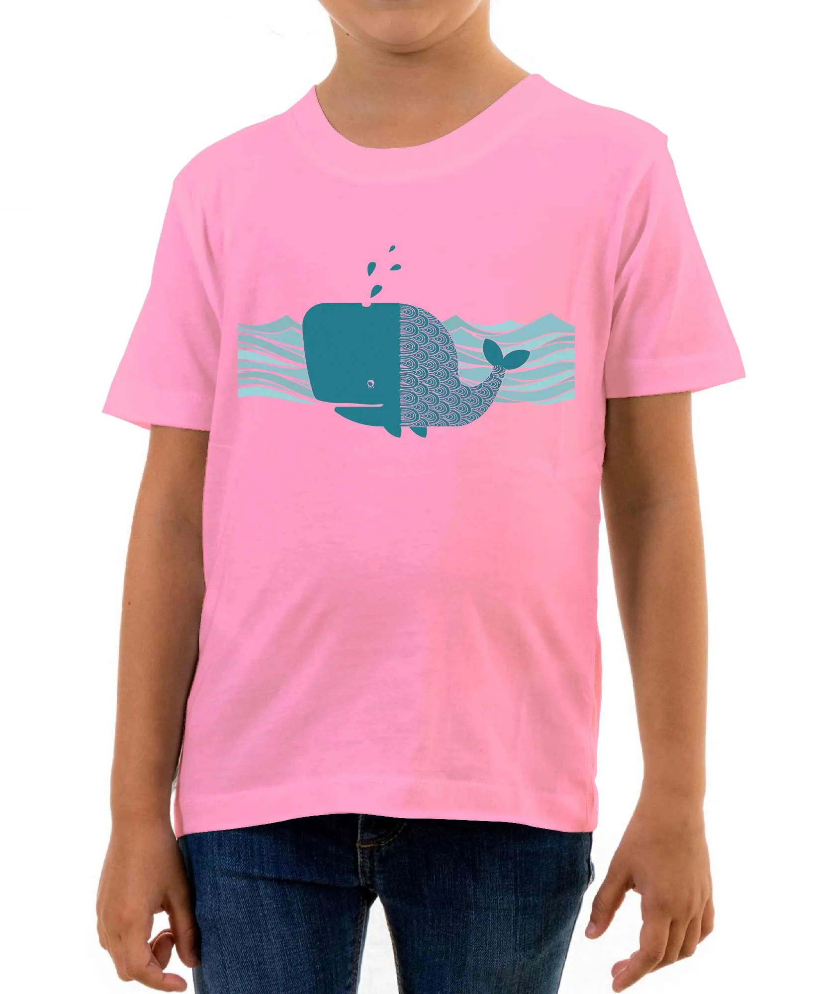 Reality Glitch Artistic Whale Kids T-Shirt