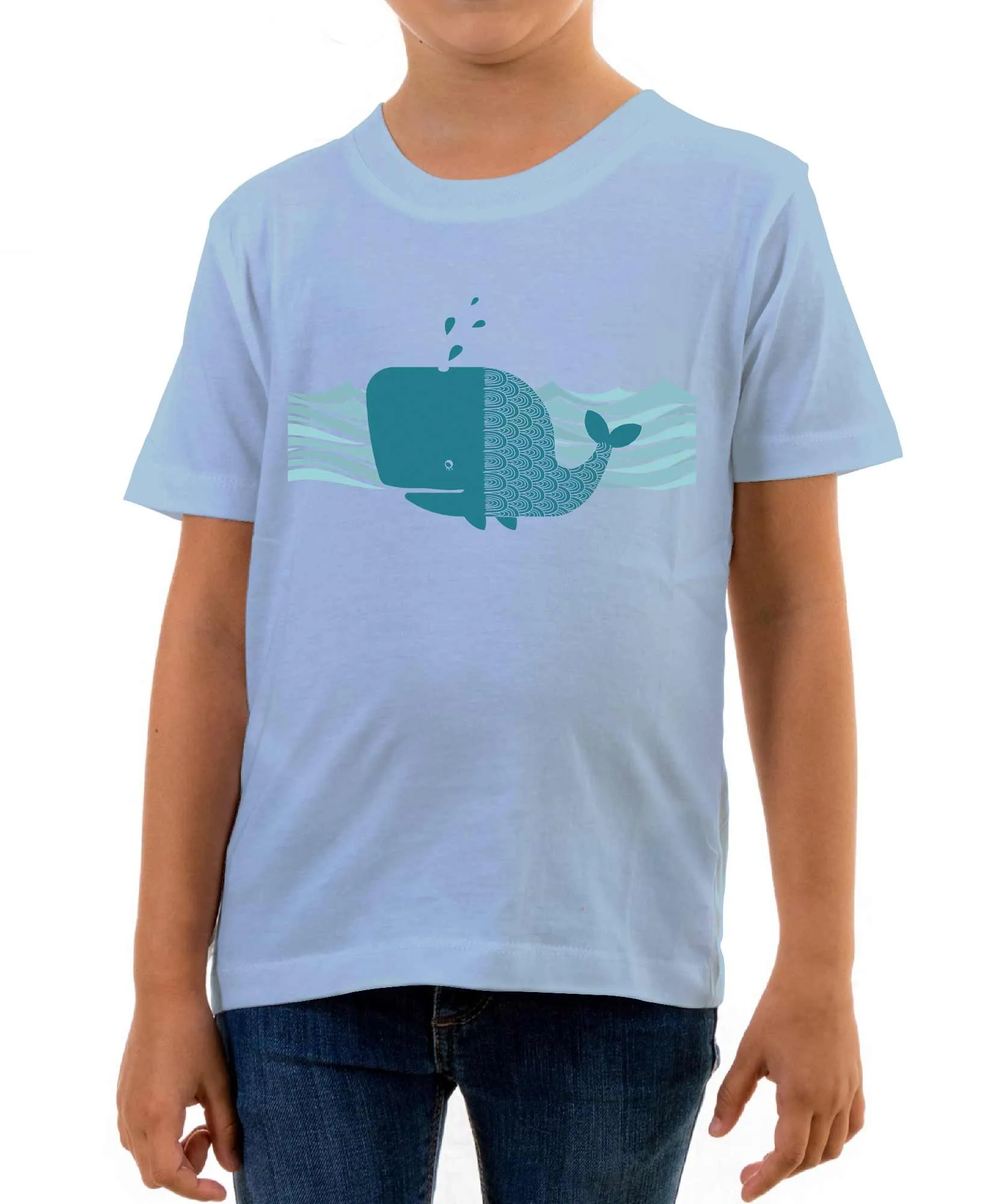 Reality Glitch Artistic Whale Kids T-Shirt