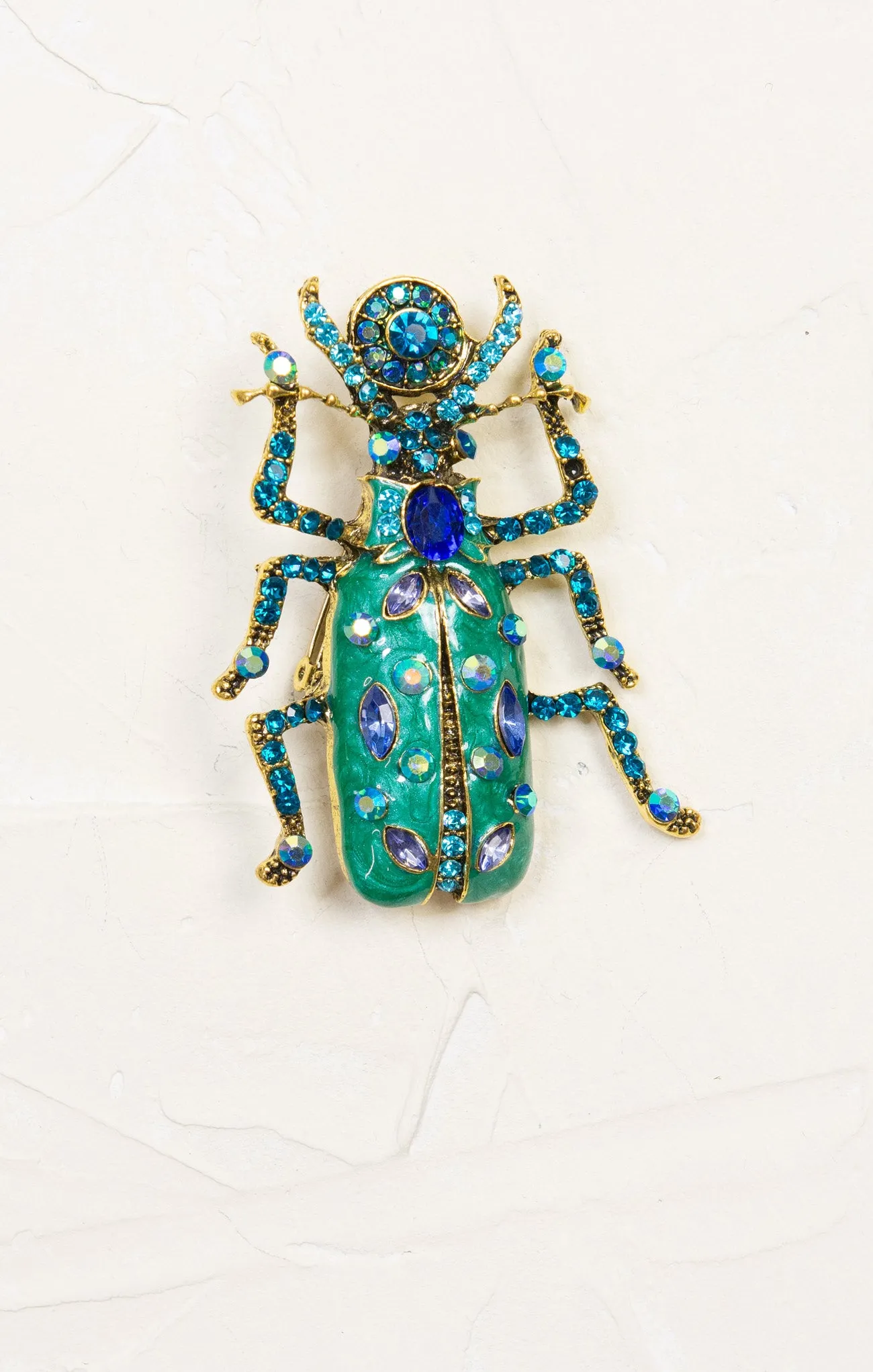 Retro Beetle Brooch