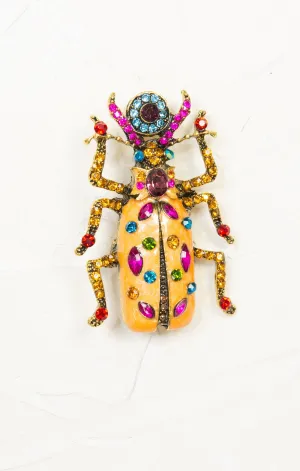 Retro Beetle Brooch
