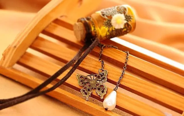 Retro Cork Wish Bottle Necklace