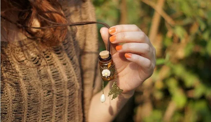 Retro Cork Wish Bottle Necklace