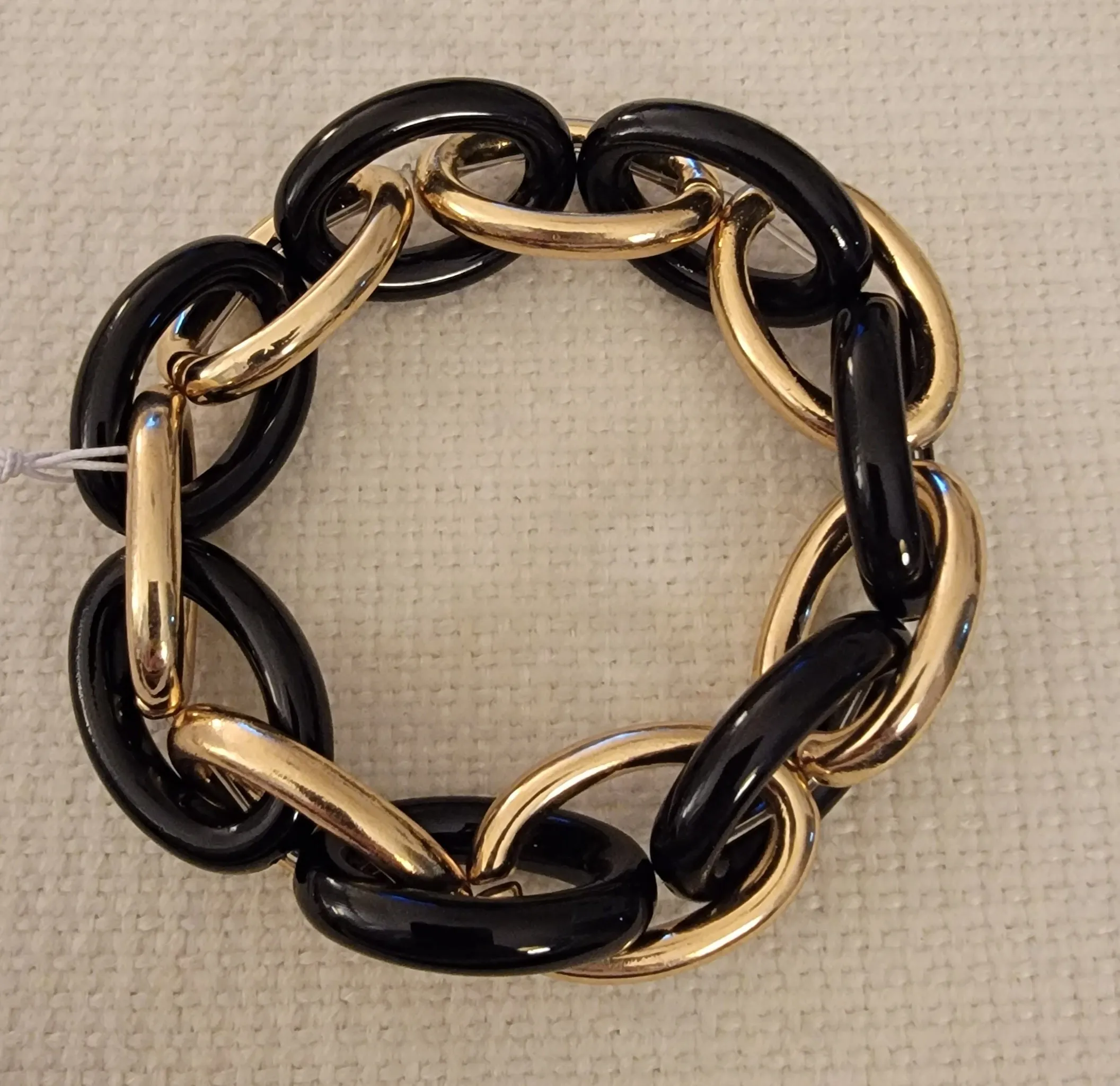 Retro Enamel Link Stretch Bracelet