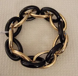 Retro Enamel Link Stretch Bracelet