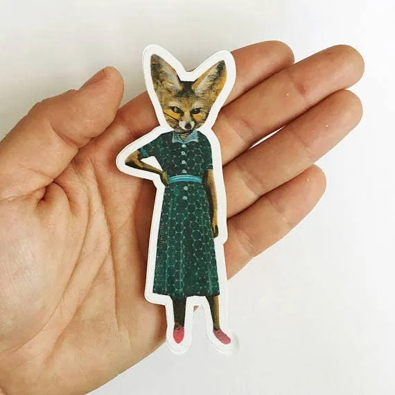 Retro Fox Sticker