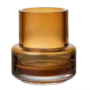 Retro Glass Vase - Amber