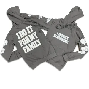 RETRO LABEL Family HOODIE (RETRO 6 Cool Grey)