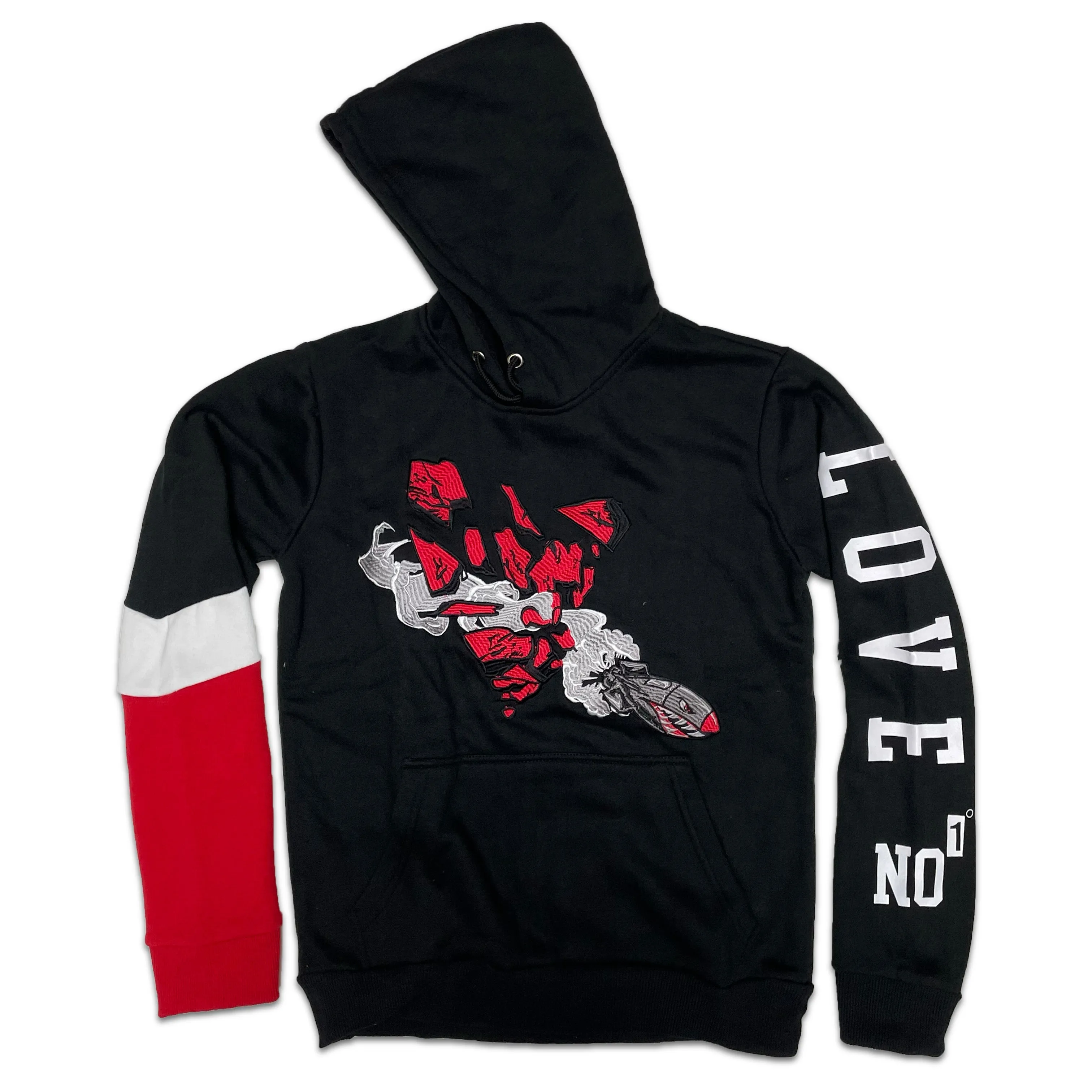 RETRO LABEL LOVE NO ONE HOODIE (RETRO 1 BRED PATENT)