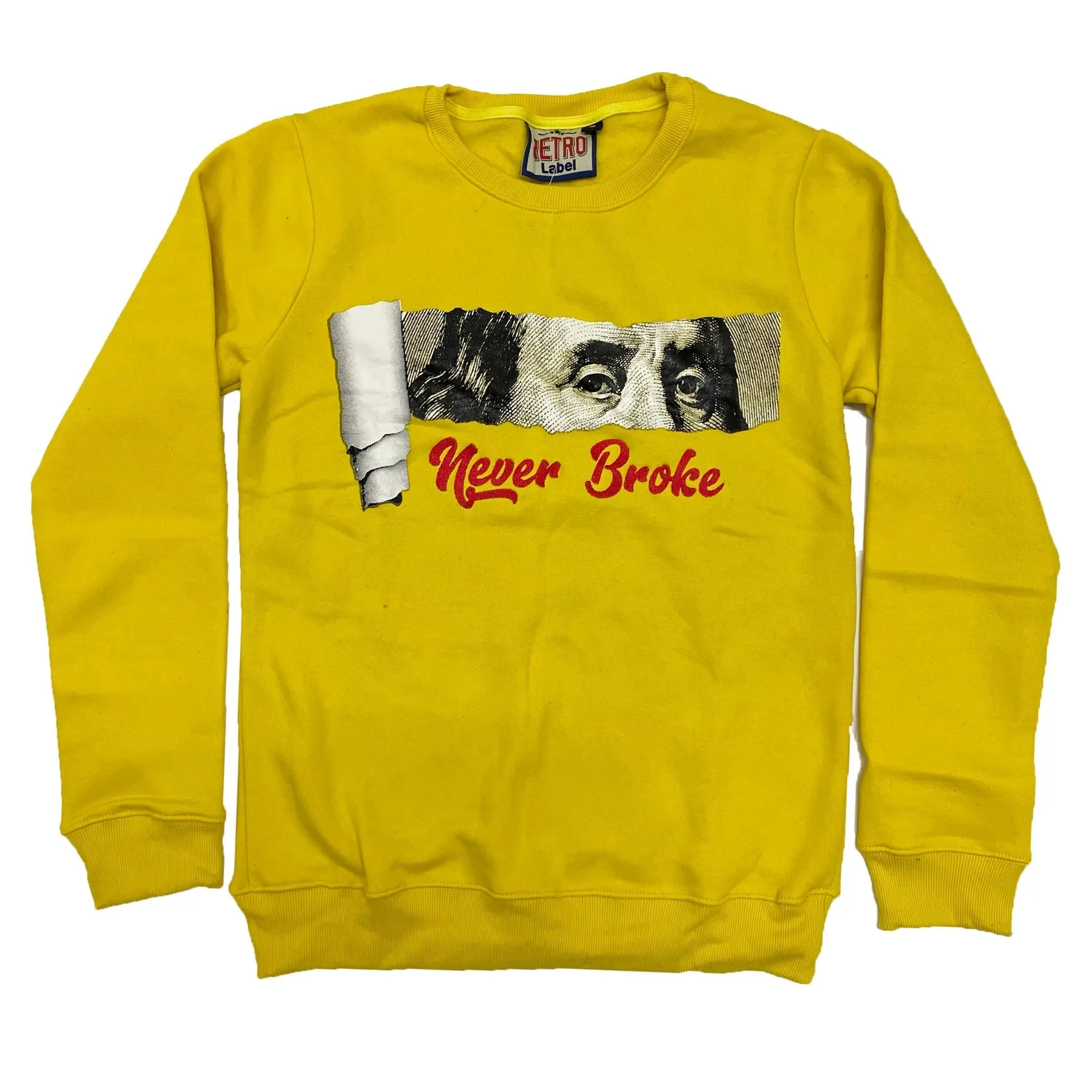 Retro Label Never Broke Crewneck (Retro 5 What The)